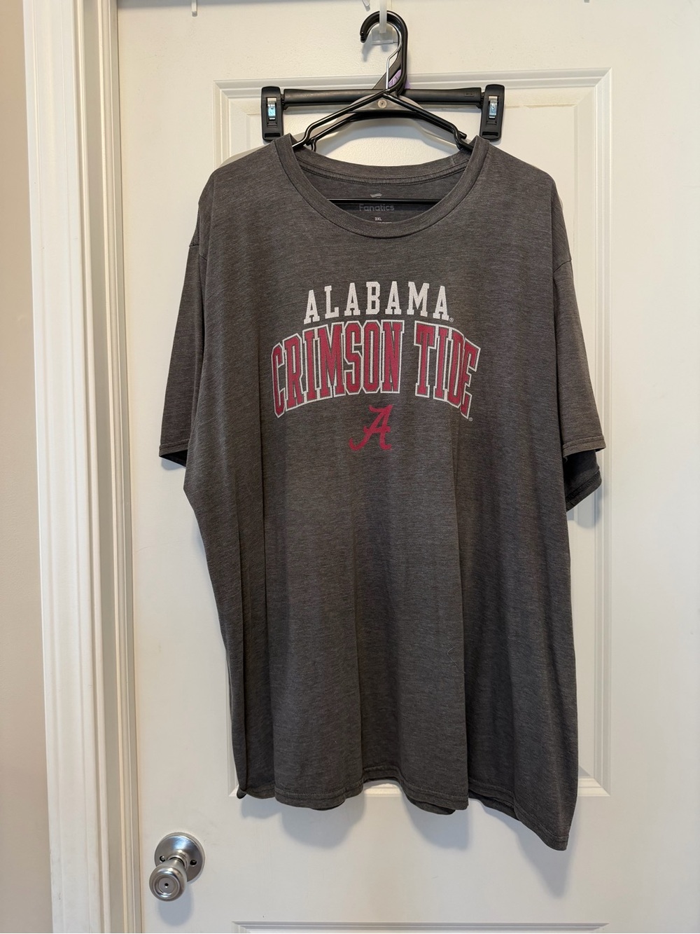 Fanatics Gray Alabama Crimson Tide Graphic Tee with Crimson Accents